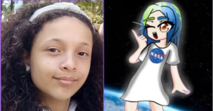 Isadora estava tão ansiosa que fez o desenho meses antes: Fotos: Arquivo Pessoal/Dumont Escola de Robótica