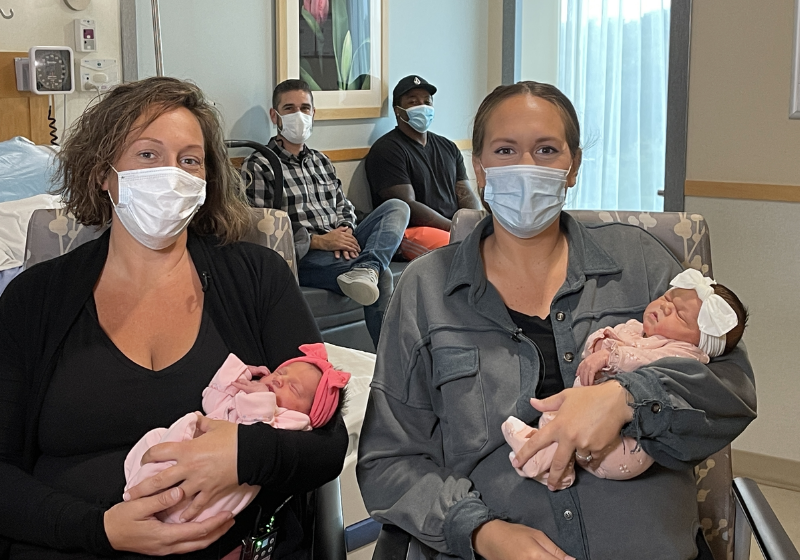 As irmãs deram à luz no mesmo dia, com apenas 7 horas de diferença - Foto: arquivo pessoal