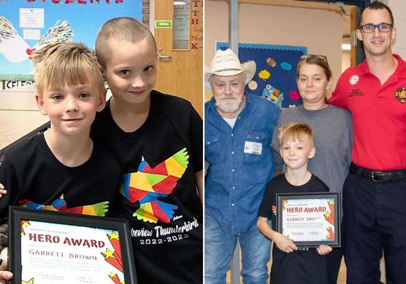 Imediatamente, Garret aplicou a manobra de Heilich. Cerca de 15 minutos depois, o colega já estava bem. Fotos: Divulgação