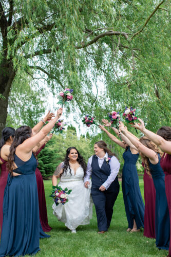 Talia e Rachel comemoraram o casamento muito mais felizes - Foto: Kuffel Photography