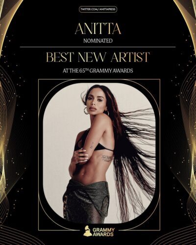 Anitta foi indicada ao prêmio de Artista Revelação - Foto: reprodução Grammy 2023
