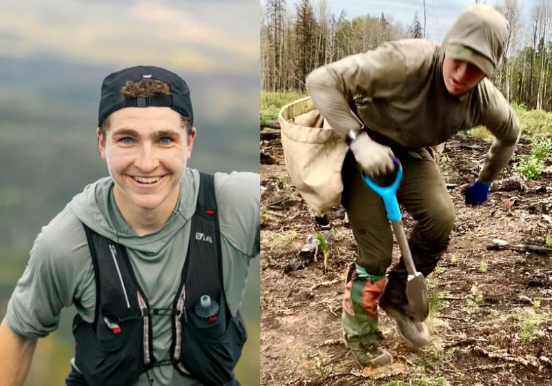 The young man planted 23,000 trees in 24 hours and entered the Guinness