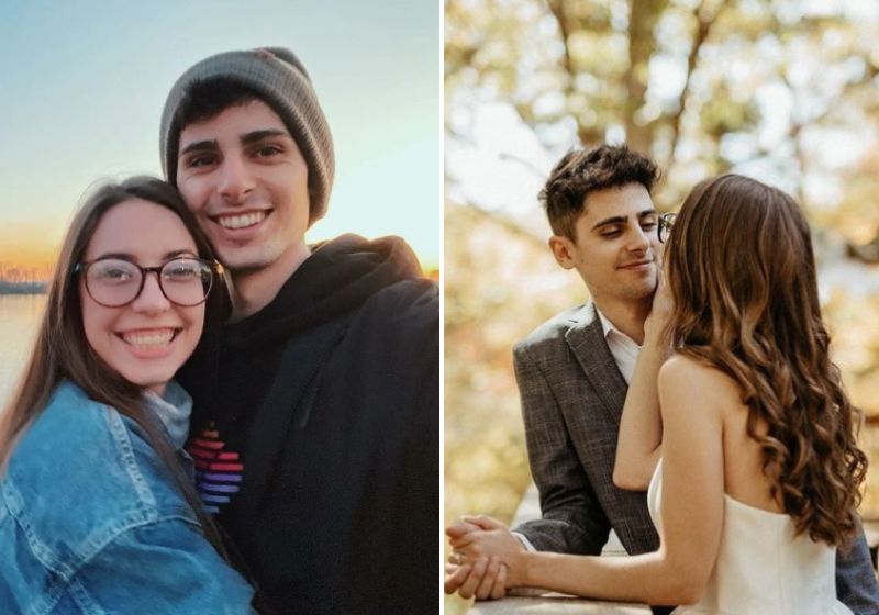 Eles embarcaram em um relacionamento a distância que durou quatro anos e agora estão casados. Fotos: Reprodução