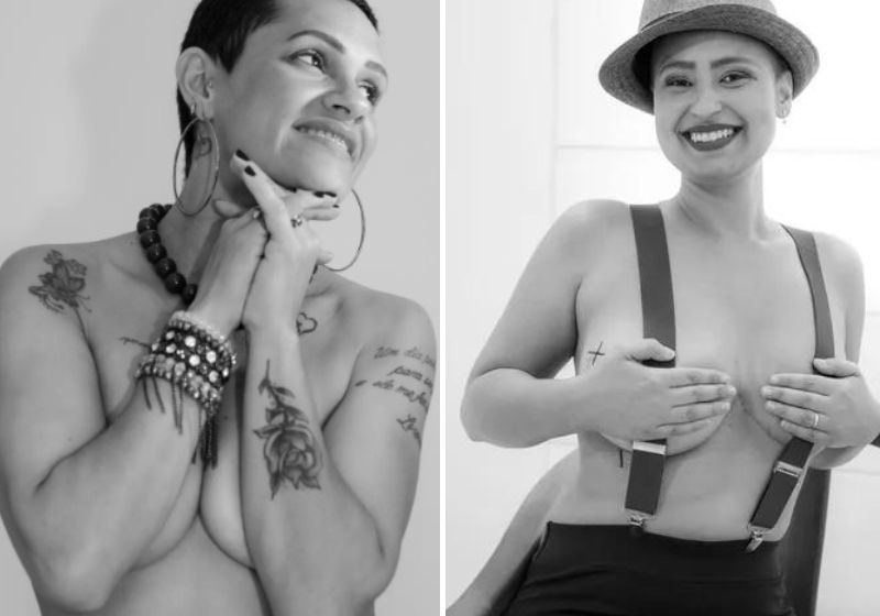 Por meio da fotografia, Ednéia consegue elevar a autoestima de mulheres que estão ou estiveram em tratamento de câncer. Fotos: @historiasmarcadas