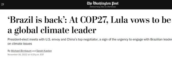 Manchete do the Washington Post, EUA