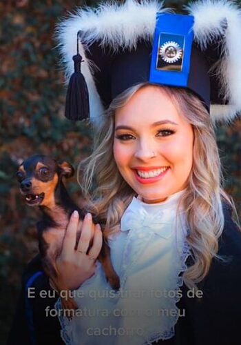 O pinscher estava tremendo em ódio para tirar as fotos - Foto: Tik Tok @laisdgehrke