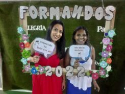 A formatura no Ensino Fundamental foi um momento, além de muito esperado, extremamente emocionante para Dayana. Foto: Arquivo Pessoal
