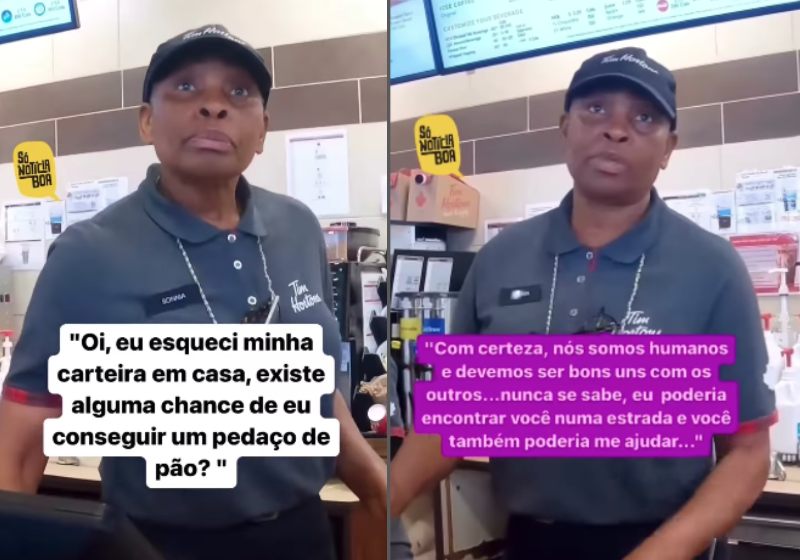 O vídeo no TikTok já tem mais de 3 milhões de curtidas e mais de 68 mil comentários de pessoas aplaudindo a atitude da atendente. Fotos: Reprodução / Instagram @mdmotivator