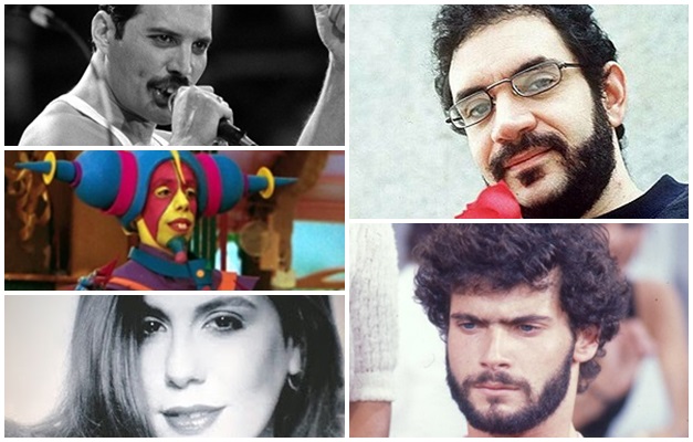 Freddie Mercury, Renato Russo, Sandra Brea e Lauro Corona perderam a vida para a Aids nos anos 1990 - Fotos: reprodução