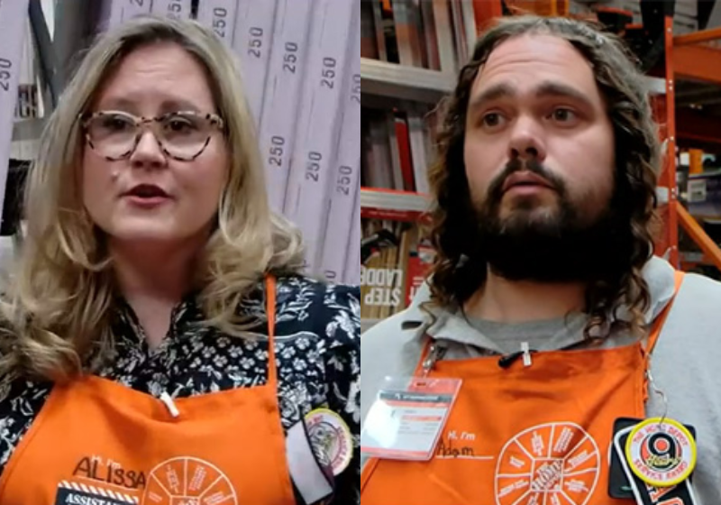 Os funcionários encontraram o envelope e devolveram o dinheiro ao dono, que voltou à loja para agradecer com presentes - Foto: reprodução WSMV.com