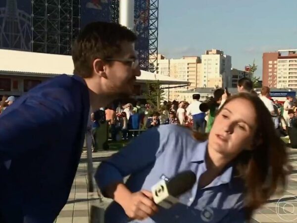 Júlia foi assediada em 2018 durante a transmissão ao vivo da Copa - Foto: reprodução