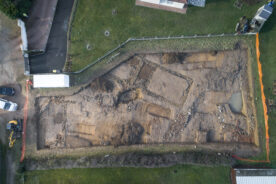 Local onde a peça foi encontrada. Foto: Inrap