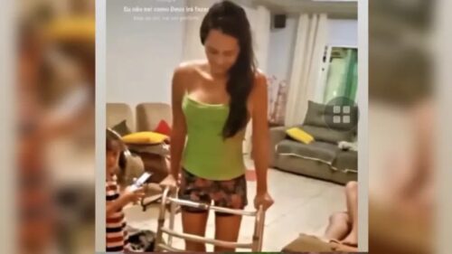 Leidiane está se recuperando bem. - Foto: reprodução Redes sociais