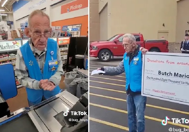 O idoso já recebeu o dinheiro da vaquinha aberta pelo empresário e agora vai viver a vida! - Fotos: reprodução / TikTok