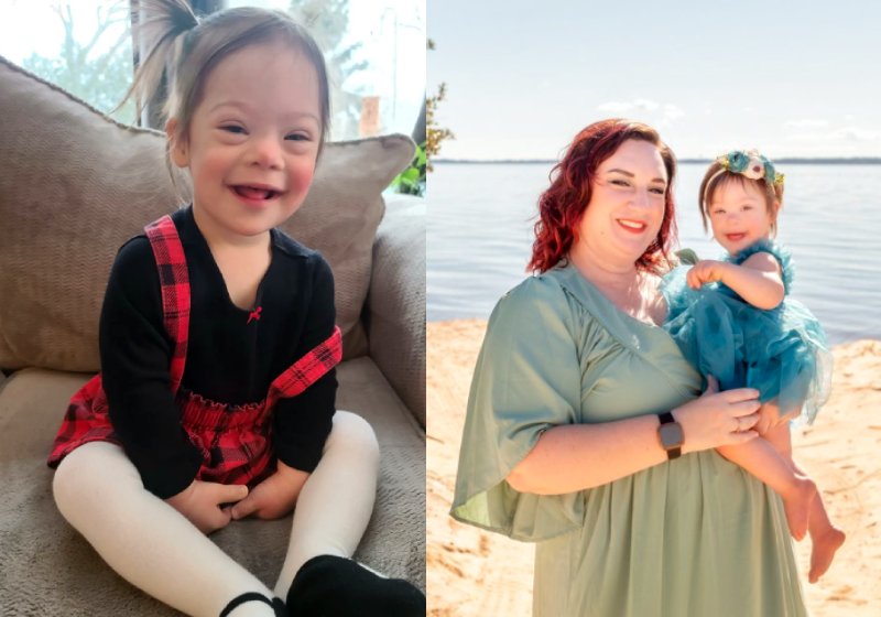 A mãe levou um susto ao saber que a bebê nasceria com Down, mas foi justamente a filha mudou a vida dela para melhor - Fotos reprodução / Twitter