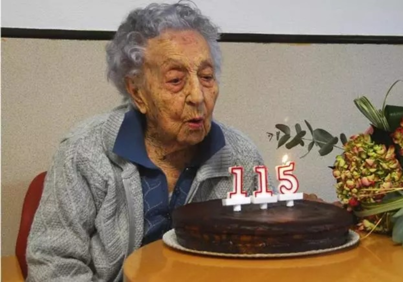 A espanhola, mulher mais velha do mundo, diz que o segredo da longevidade é se manter longe de pessoas tóxicas - Foto: arquivo pessoal