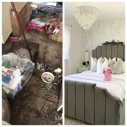 A suite mudou da água para o vinho depois da reforma que a mãe fez na casa - Foto: reprodução / Instagram