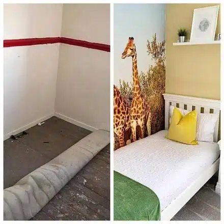 O antes e depois do quarto infantil - Foto: reprodução / Instagram