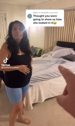 Esposa adorou a ideia. Foto: Reprodução/vídeo