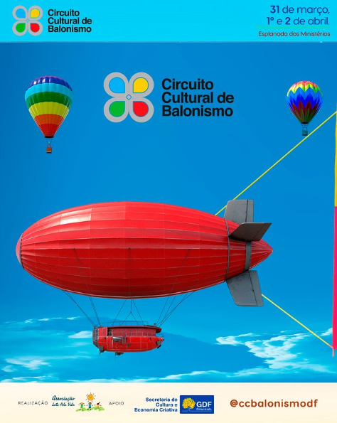 O evento, que acontece na Esplanada dos Ministérios, vai sortear 15 voos de balão para visitantes. Foto: Reprodução/@ccbalonismodf/Instagram.
