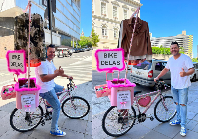 Kaká doa maquiagens, sapatos e roupas para ajudar na entrevista de emprego - Foto: arquivo pessoal