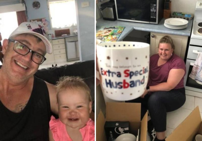 O casal divorciado assinou a separação e ainda comemorou com um bolo com a seguinte mensagem: “Felizmente divorciados”. Fotos: Reprodução/Internet