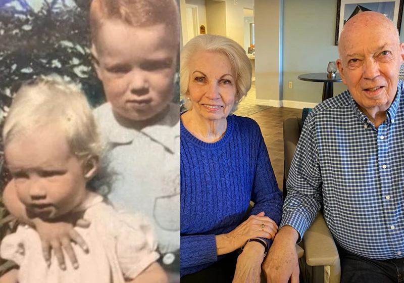 O casal se conheceu ainda bebê e permaneceram juntos, comemorando hoje 64 anos de união - Foto: reprodução