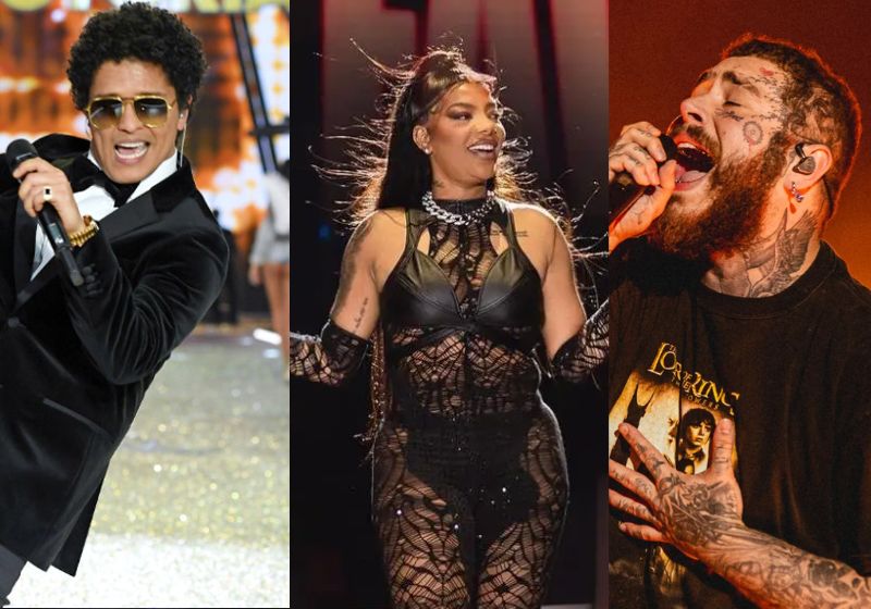 The Town 2023 vai contar com mais de 20 atrações para todos os gostos. Tem Ludmilla, Maroon 5, Alok e muito mais! Foto: Reprodução/@rockinrio/Instagram/Getty Images/Helena Yoshioka.