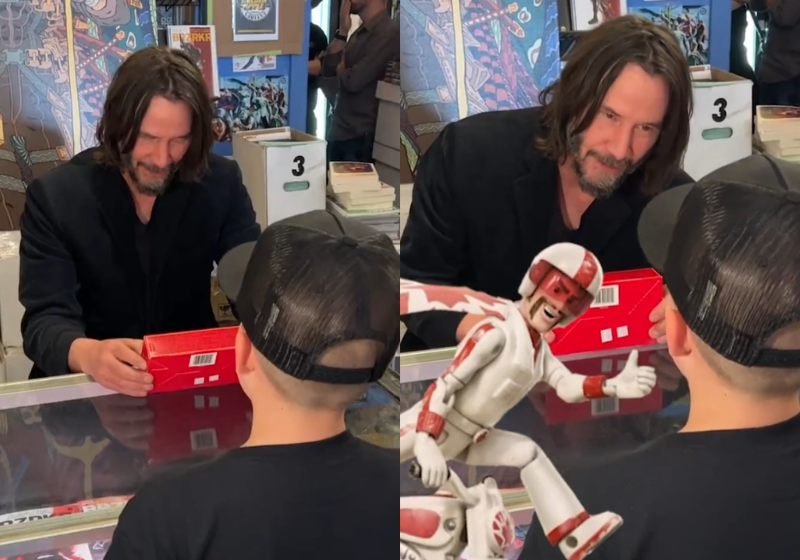 O vídeo de Keanu conversando com o fã mirim, bombou na internet e mostrou mais uma vez que ele é nosso ator favorito!!! Foto: Reprodução/IGN.