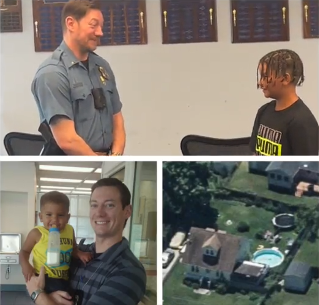 A promoção do detetiva Walter no trabalho teve um tom especial com a visita de Matthew e sua família. Eles serão eternamente gratos ao policial! Foto: Reprodução/WbalTV.