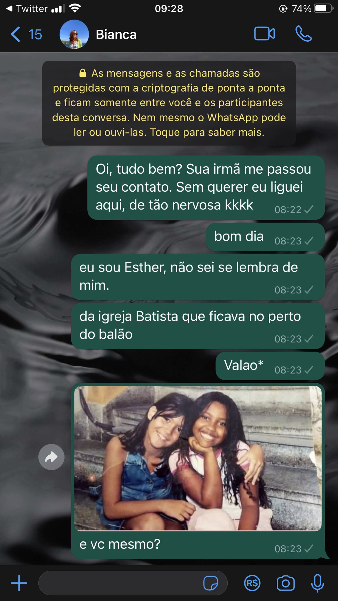 Foi assim que as amigas de infância se reencontraram pelas redes - Foto: reprodução / Twitter