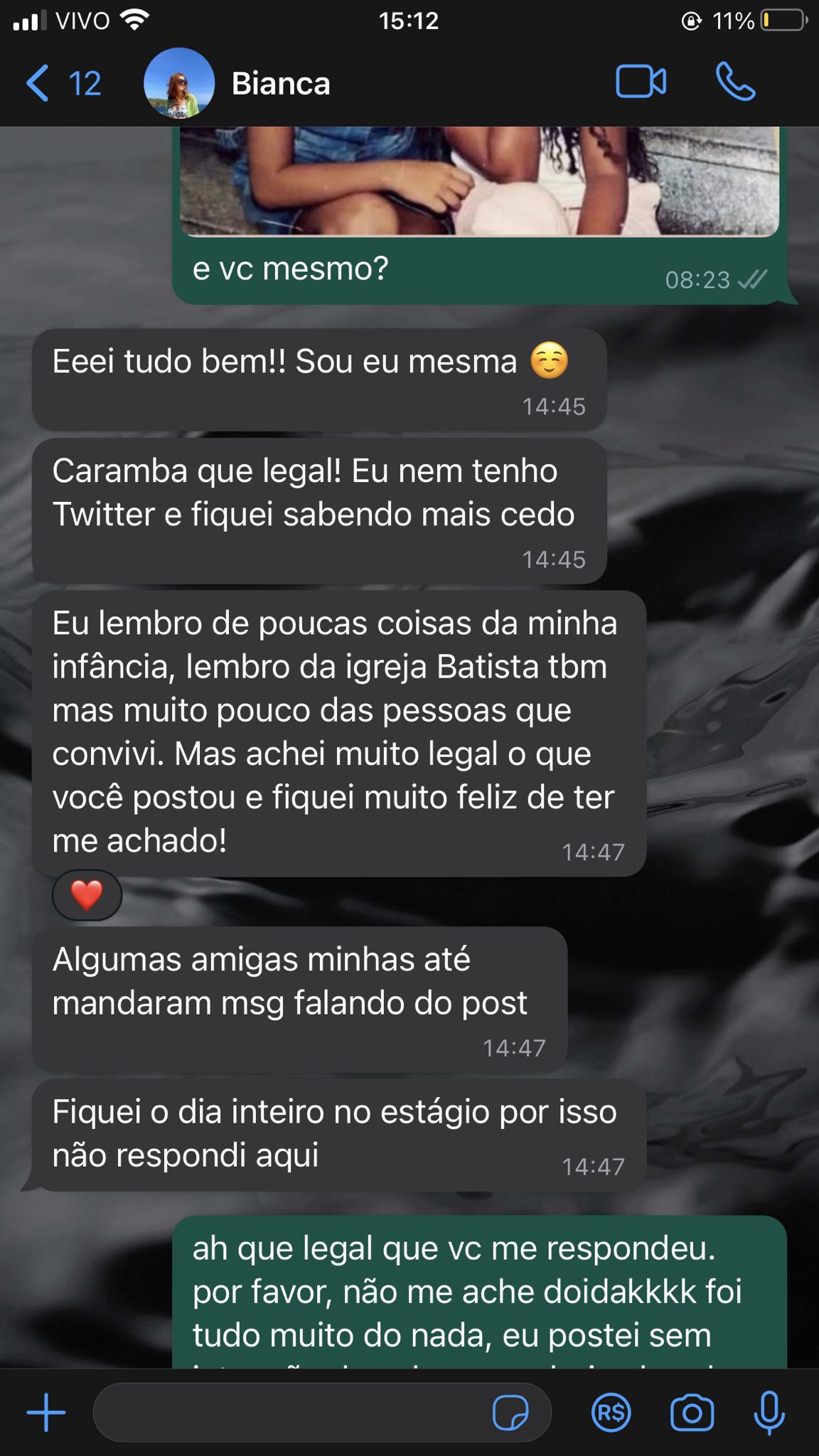A resposta mais esperada: "sou eu mesma!"- Foto: reprodução Twitter