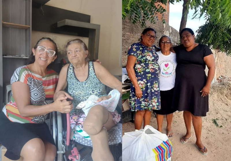 A missionária Cristina viaja sozinha combatendo a fome nas comunidades do Nordeste. - Fotos: arquivo pessoal