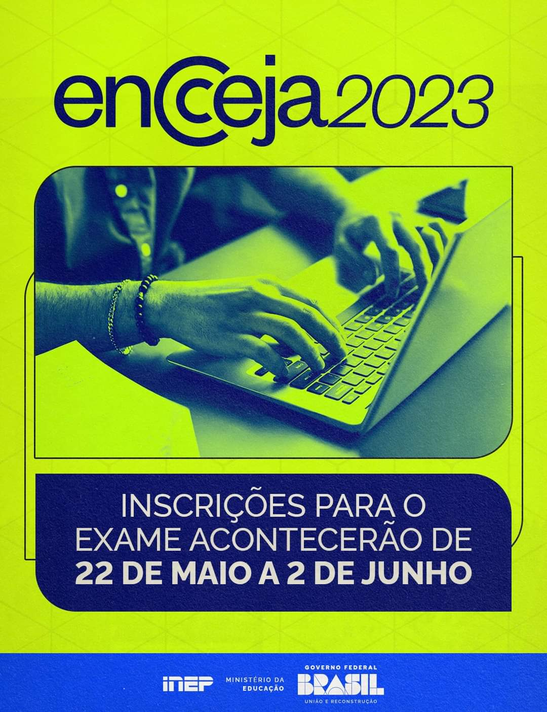Corra para se inscrever, o prazo acabo no próximo dia 2. Foto: Reprodução/Inep.