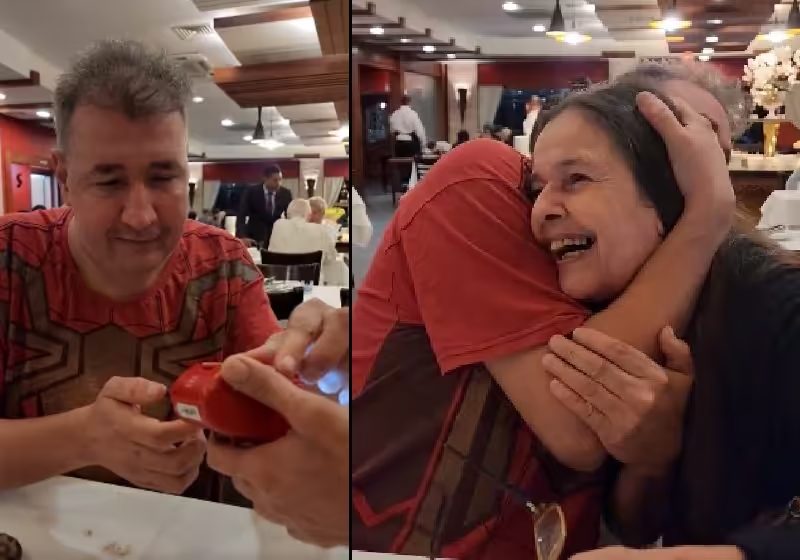 Filho autista usa 1º salário para pagar almoço para a mãe - Foto: reprodução / TikTok