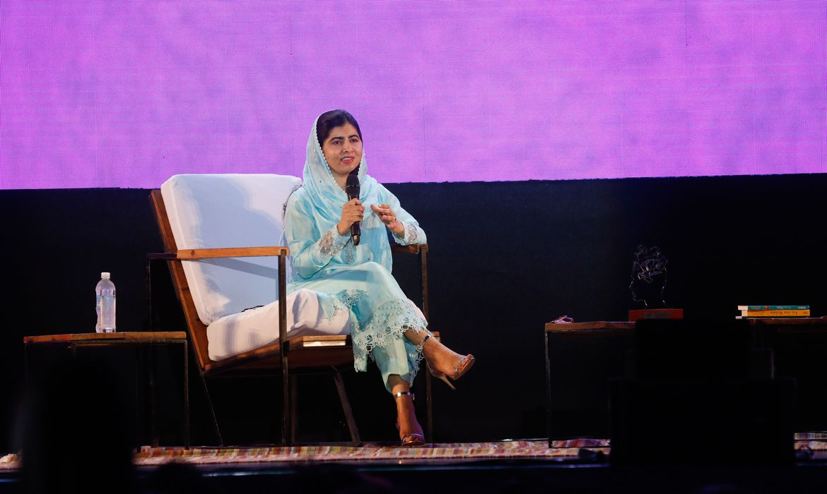 A ativista de Direitos Humanos foi muito reverenciada durante sua participação na palestra que abriu a temporada do LER. Foto: Reprodução/Fernando Frazão (Agência Brasil).