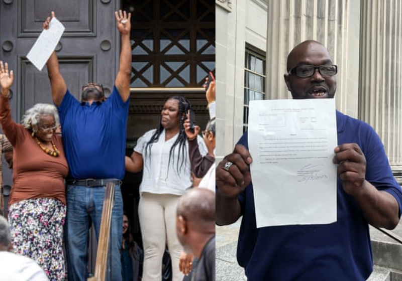 Foram 29 anos preso injustamente por um crime que não cometeu, agora o homem vai voltar recomeçar sua vida. Foto: Reprodução/Chris Granger/AP e Oliver Laughland/The Guardian.