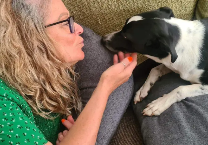 A cadela fareja o câncer da tutora. "Salvou minha vida". - Foto: arquivo pessoal