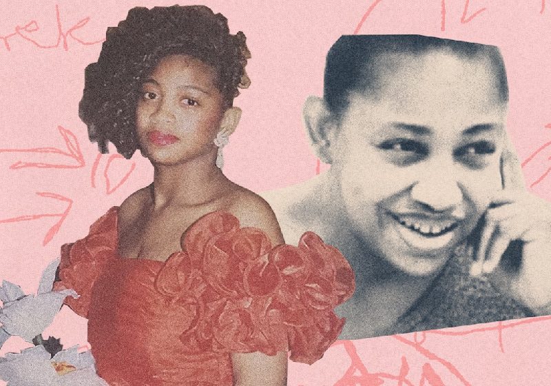 April Burrel, a mulher com catatonia acordou 20 anos. À esquerda: April aos 19 anos. À direita em abril de 2022 durante uma visita familiar após o tratamento. - Foto/ Ilustração: Chelsea Conrad/The Washington Post; Foto de família; Tim Sorel