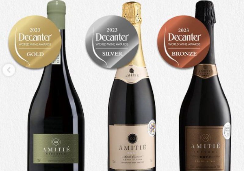 Os vinhos brasileiros premiados na competição são do vinhedo da Serra Gaúcha (RS), Amitié. - Foto: Divulgação