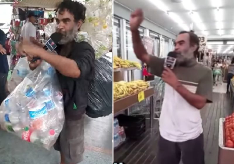 Bastou uma oportunidade e o Nay, um homem que vivia na rua, conseguiu um emprego no Rio graças à sua voz de locutor - Fotos: reprodução / Youtube / Instagram