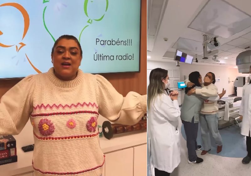Preta Gil terminou a radioterapia. Ela agradeceu e comemorou com a equipe do hospital - Fotos: reprodução / Instagram
