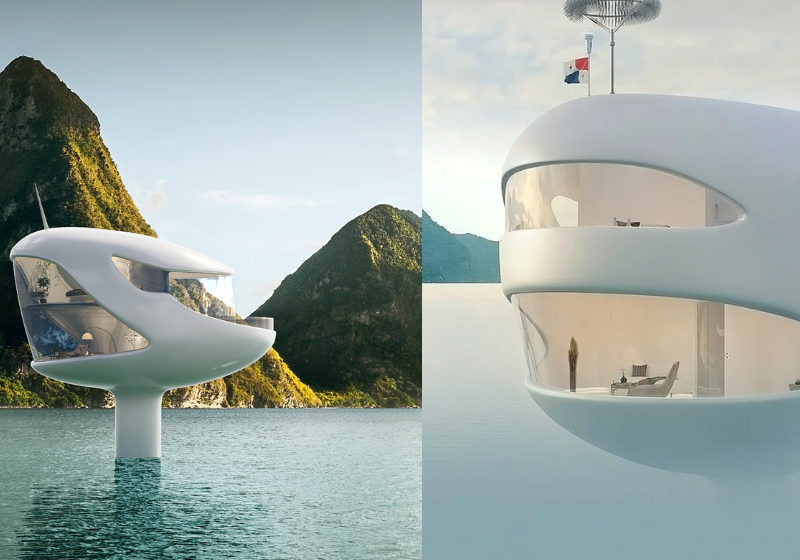 Essas casas flutuantes no meio do oceano prometer não poluir ou agredir o meio ambiente. Foto: Reprodução/Ocean Builders.