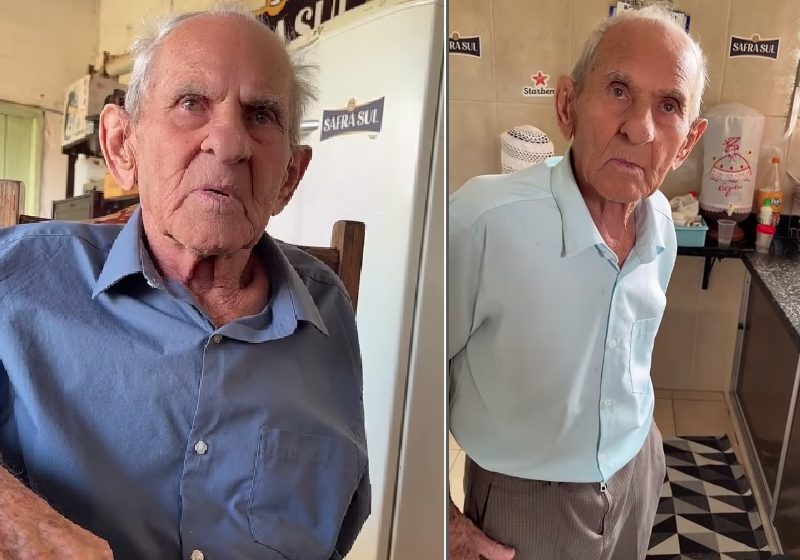 Seu Anésio, o vovô tiktoker, tem problemas de audição e o neto Caio queria curá-lo da depressão em que estava. Os vídeos o ajudaram - Fotos: reprodução / Instagram