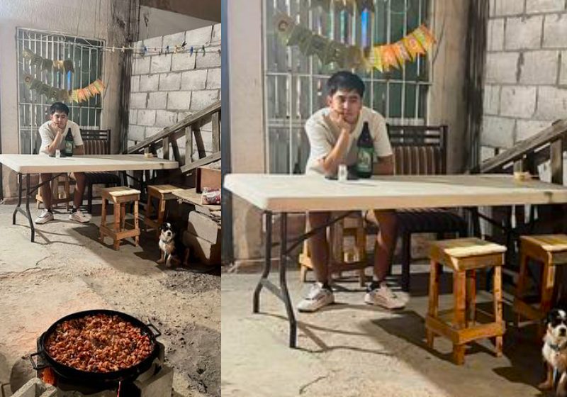 David preparou tudo, mas nenhum amigo apareceu para a festa de aniversário. Depois desta foto, internautas salvaram a festa dele. - Foto: reprodução / Facebook