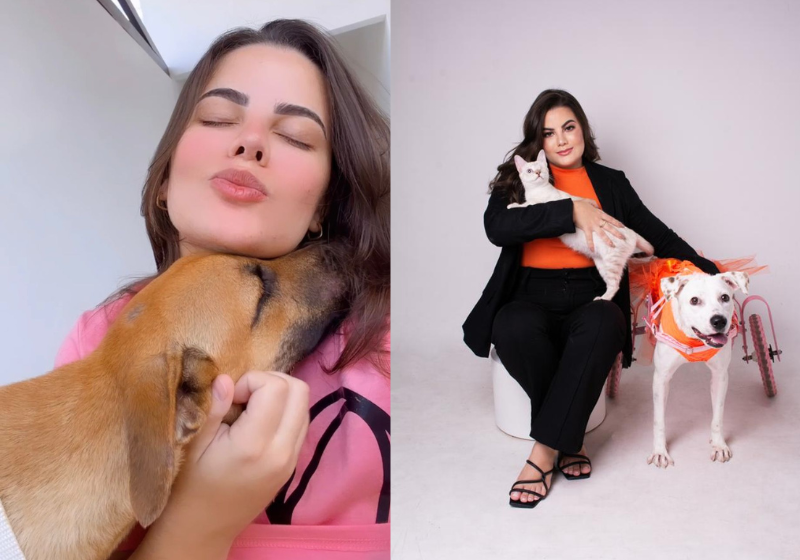 Ana resgata animais de rua desde os 10 anos. A jovem diz que a causa é uma missão de vida. - Foto: arquivo pessoal