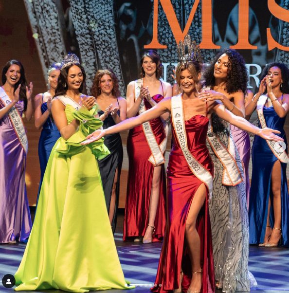 Rikkie Kollé, de 22 anos, é mulher trans, venceu o Miss Holanda e vai representar o país no Miss Universo 2023. - Foto: reprodução / Instagram @rikkievaleriekolle