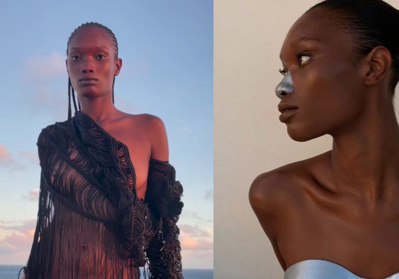 A modelo baiana Camylla Santos foi descoberta depois que a reportagem dela, por furto de comida para alimentar a família, passou na TV. - Fotos: reprodução / Instagram