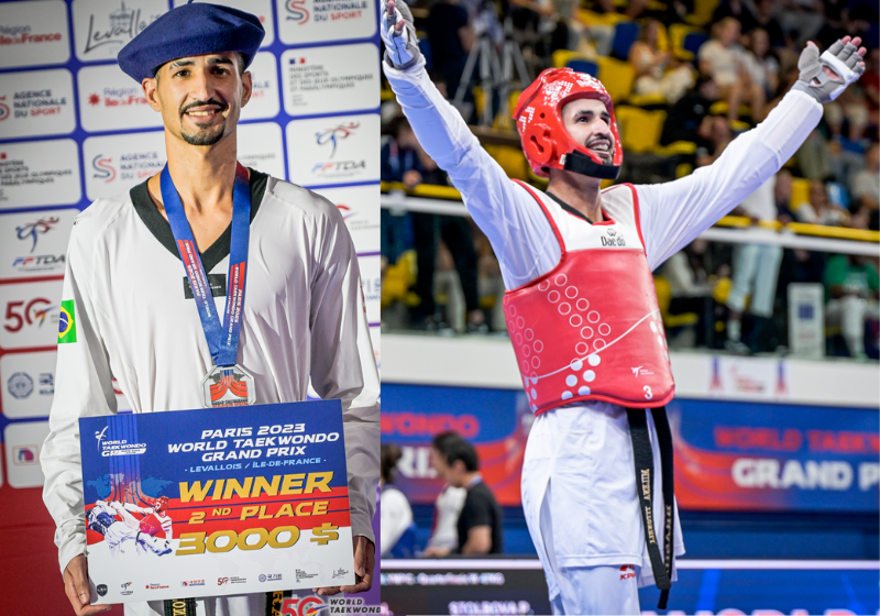 Netinho Pontes, prata no Grand Prix de Taekwondo, agora busca uma vaga nos Jogos Olímpicos 2024. - Foto: Reprodução/World Taekwondo.