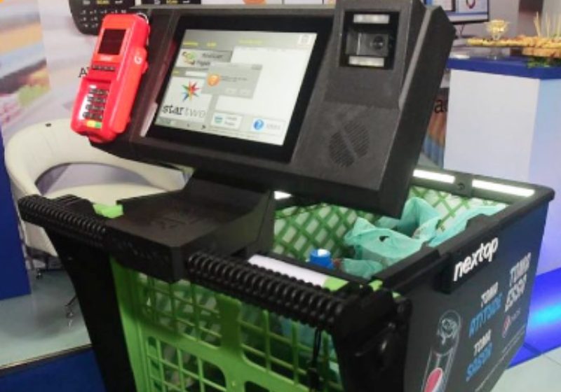 O carrinho tecnológico já é realidade e está sendo testado em mercado do Espírito Santo - Foto: reprodução / Instagram @startwosistemas